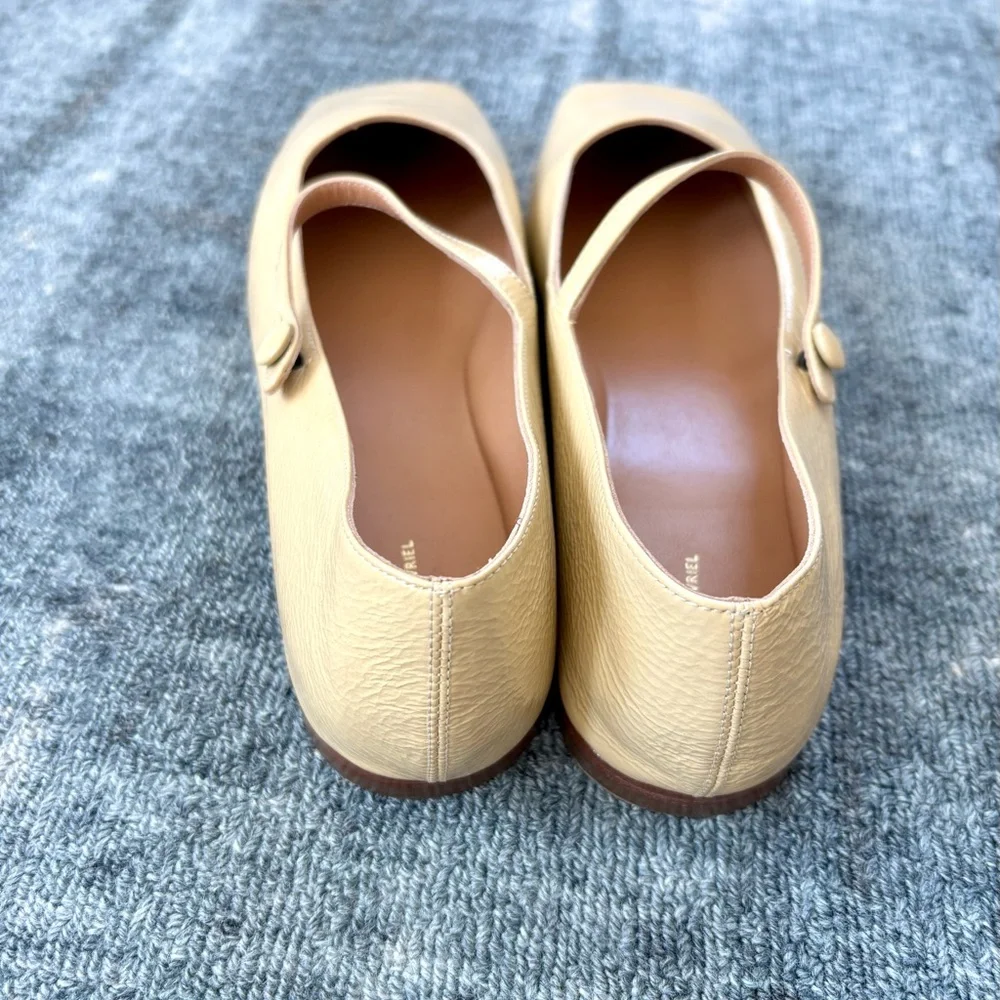 Mansur Gavriel Square Toe Mary Jane Flat in Jasmine + Free tote bag - Picture 6 of 9